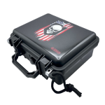 Gurkha Punisher - Skull and Flag - 15 Cigar Travel Humidor - Black