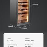 Raching Stainless Steel Series CT48A Humidor