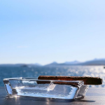 Handcrafted Glass Ashtray from Turkey